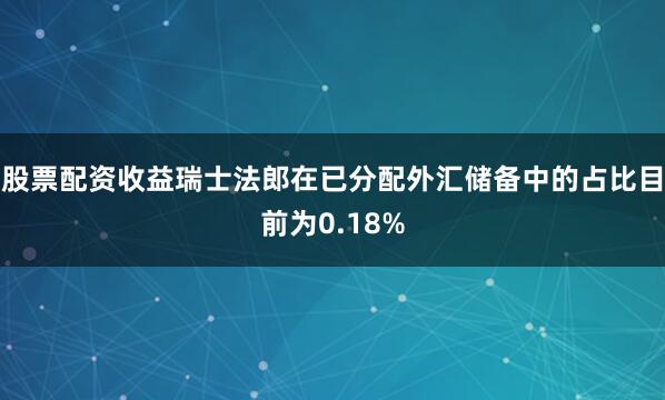 股票配资收益瑞士法郎在已分配外汇储备中的占比目前为0.18%