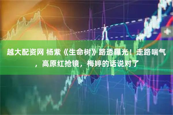 越大配资网 杨紫《生命树》路透曝光！走路喘气，高原红抢镜，梅婷的话说对了